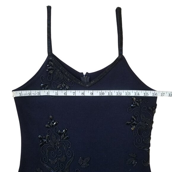 Black Beaded Knit Dress by Outlander for Evening or Stage - Picture 4 of 14